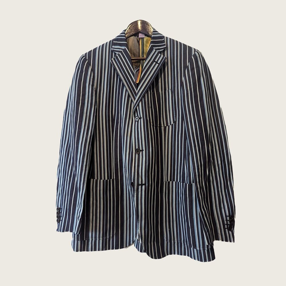 ETRO - Linen blend striped jacket - Sz 48
